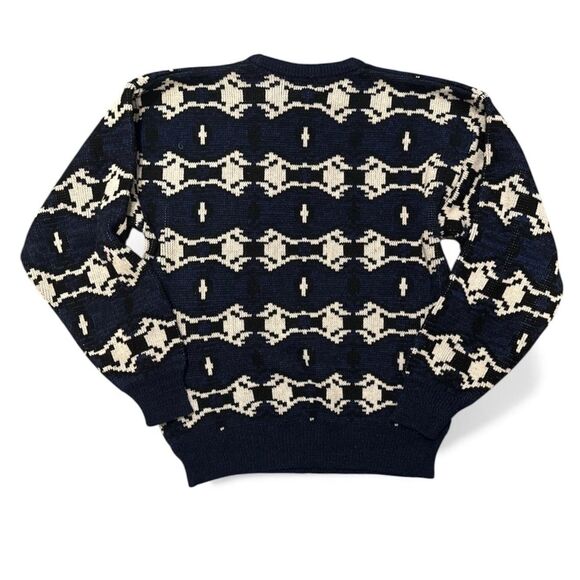 Vintage Westchester Classics Sweater Sz Large Retro Grandpa Geometric Knit 80s - Picture 2 of 8